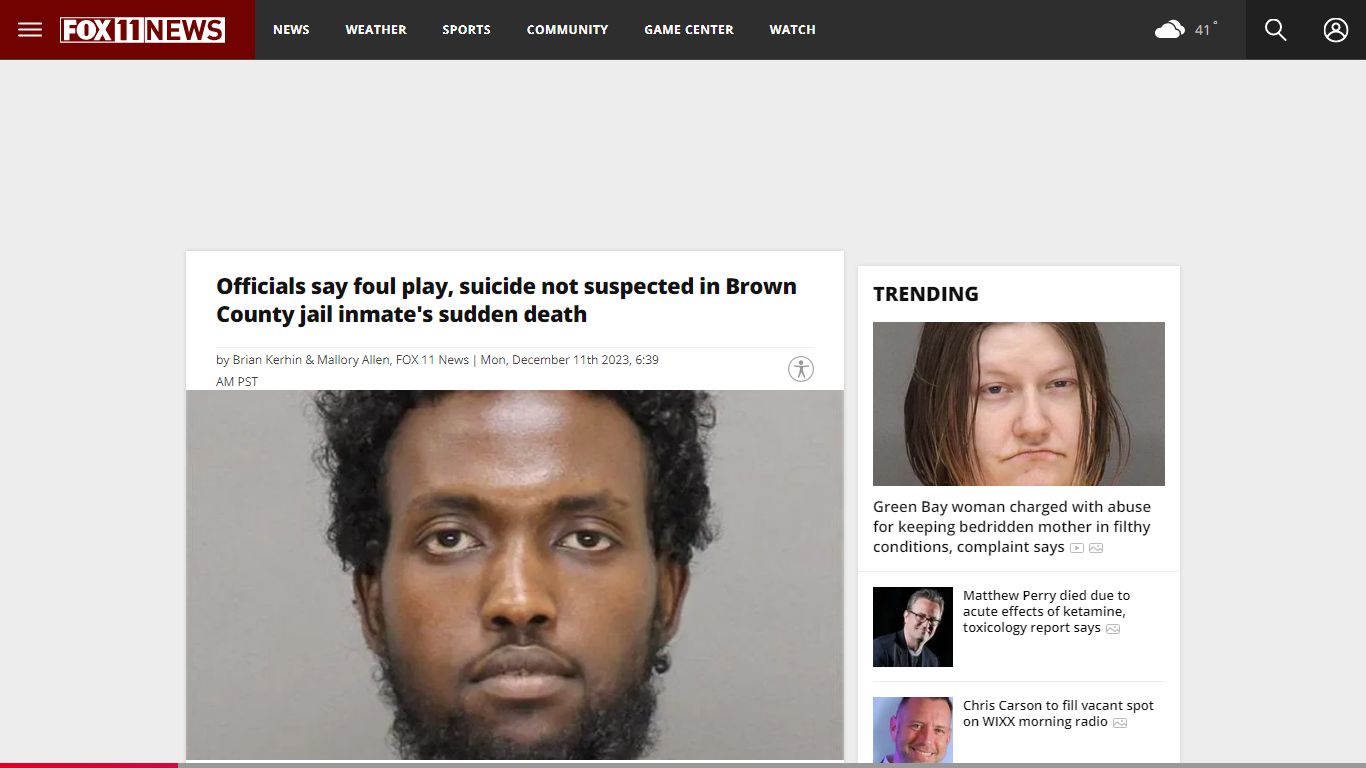 Probe begins on Brown County jail inmate's sudden death